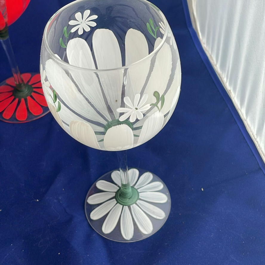 Hand Painted Wine Glasses - image 5 of 10