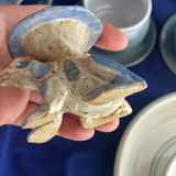 Pottery including small Blue Teapot and Soup Bowls with Underplates - thumbnail 12 of 18