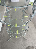 Multi Tiered Circular Glass And Metal Stand - thumbnail 4 of 9
