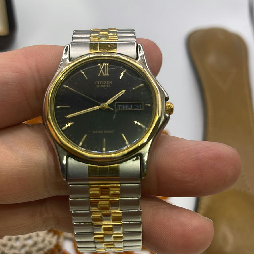 Vintage Beaded Art, Westclox Portable Alarm Clock, Citizen Men's Watch and more - image 4 of 10