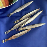 Pineapple Stand with Appetizer Forks, 6 Royal Vale Fruit Plates and Candles - thumbnail 5 of 10