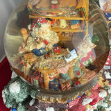 Santa Globe and Dept 56 Santa White Porcelain Santa - thumbnail 3 of 7