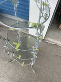 Multi Tiered Circular Glass And Metal Stand - thumbnail 2 of 9