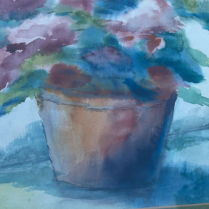 Original Local Floral Painting Signed Leeds And Older Print Of A Woman Signed W.A.S - image 11 of 12