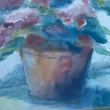 Original Local Floral Painting Signed Leeds And Older Print Of A Woman Signed W.A.S - thumbnail 11 of 12