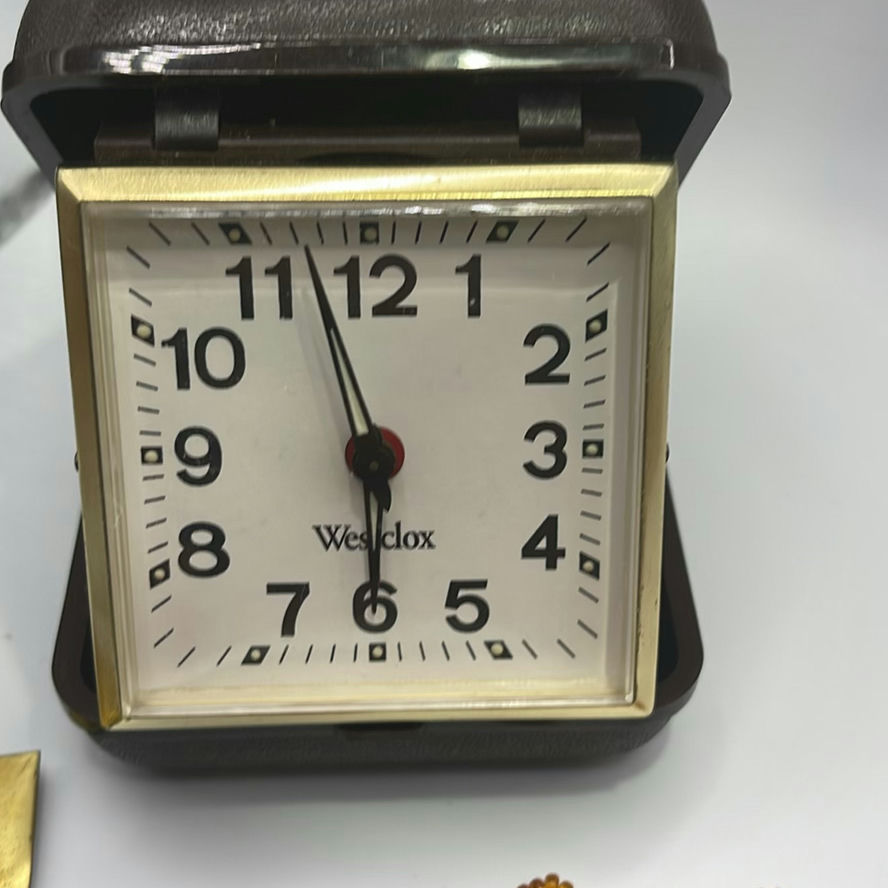 Vintage Beaded Art, Westclox Portable Alarm Clock, Citizen Men's Watch and more - image 6 of 10
