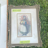 Original Local Floral Painting Signed Leeds And Older Print Of A Woman Signed W.A.S - thumbnail 2 of 12