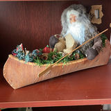 Handmade Santa in Canoe, Santa at Desk and on Wood - thumbnail 11 of 16