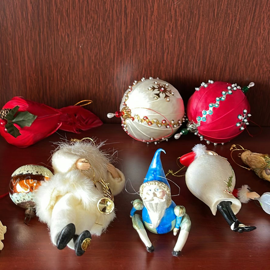 Waterford Christmas Ornaments And Handmade Sleigh - image 4 of 22