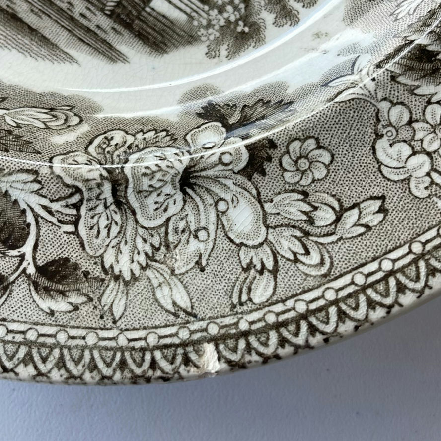Antique Transferware and Antique Game Pie Dish - image 12 of 25