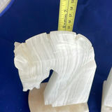 Vintage Onyx Marble Horse Head Bookends - thumbnail 3 of 6