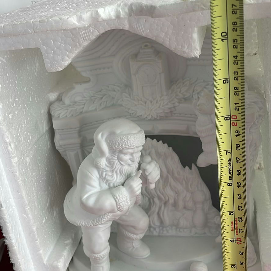 Santa Globe and Dept 56 Santa White Porcelain Santa - image 6 of 7