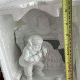 Santa Globe and Dept 56 Santa White Porcelain Santa - thumbnail 6 of 7