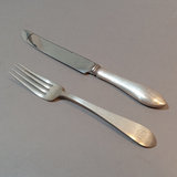 Sterling Dominick & Haff Flatware - Set/12 Luncheon Forks + Reed & Barton Knives - thumbnail 1 of 9