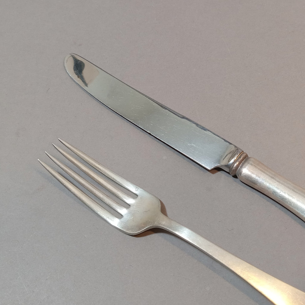 Sterling Dominick & Haff Flatware - Set/12 Luncheon Forks + Reed & Barton Knives - image 4 of 9