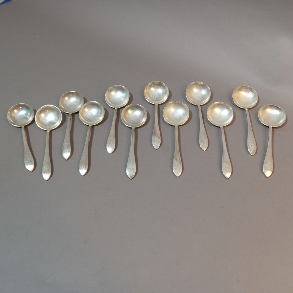 Sterling Dominick & Haff Flatware - Set/12 Soup Spoons - image 2 of 6