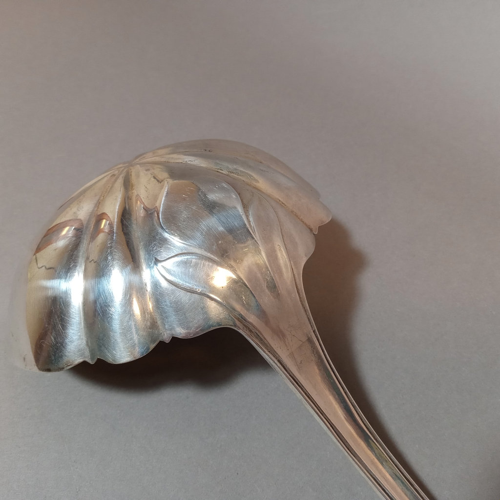 Antique S.D. Brower Punch Bowl Ladle - image 6 of 8