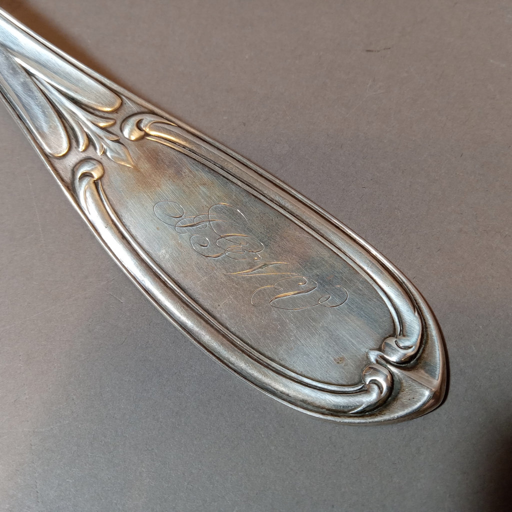 Antique S.D. Brower Punch Bowl Ladle - image 3 of 8
