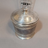 Antique Sterling & Blue Glass Jam Jar - thumbnail 2 of 11