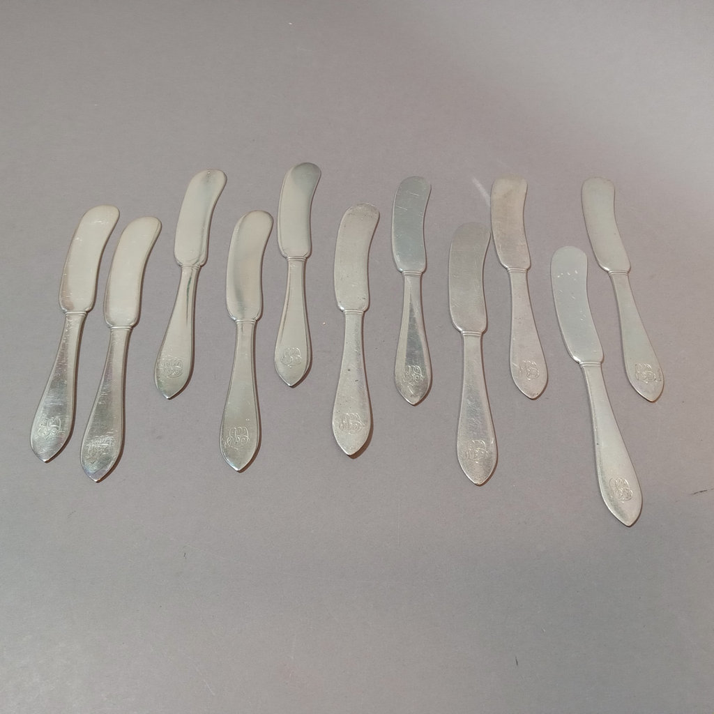 Sterling Dominick & Haff Flatware - Set/11 Butter Spreaders - image 2 of 6