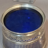 Antique Sterling & Blue Glass Jam Jar - thumbnail 6 of 11