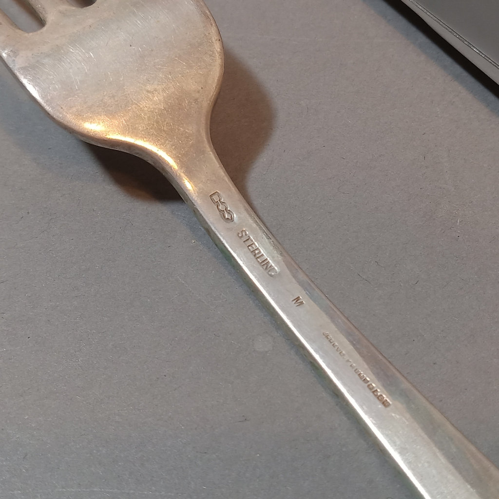 Sterling Dominick & Haff Flatware - Set/12 Dinner Forks + Reed & Barton Knives - image 5 of 7