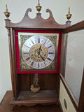 Vintage Wooden Mantle Clock with Pendulum - thumbnail 3 of 8