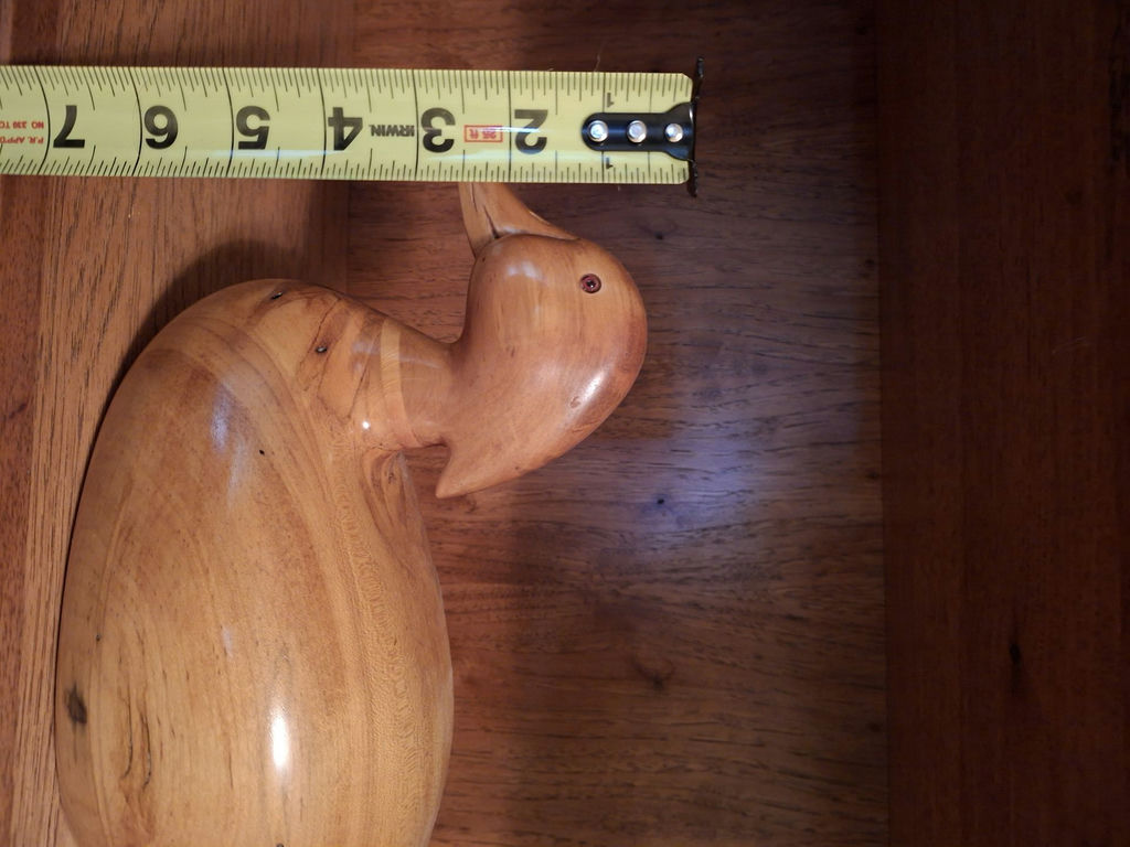 Handcrafted Wooden Duck Figurine - image 5 of 6