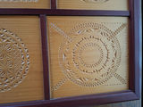 Framed Wood Carving Wall Art Panel - thumbnail 4 of 5