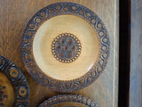 Set of Three Polish Decorative Carved Wooden Plates - thumbnail 2 of 5