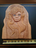 Stunning Detailed Hand-Carved Wooden Portrait Wall Plaque by Jerry Kowalski - thumbnail 6 of 7
