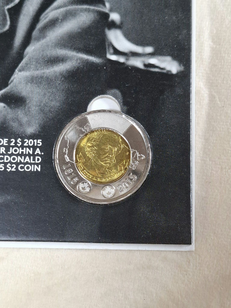 Royal Canadian Mint Sir John A. Macdonald 2015 $2 Coin Collection Card - image 2 of 5