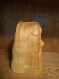 Stunning Hand-Carved Wooden Bearded Man Bust, SIGNED Jerry Kowalski - thumbnail 5 of 6