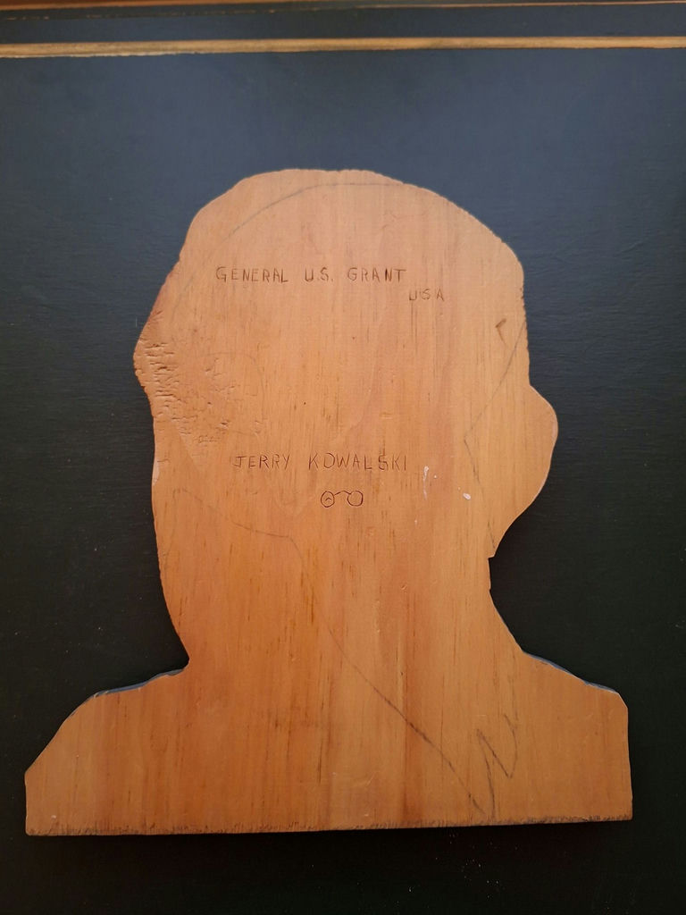 Hand-Carved Wood Ulysses S Grant Portrait Wall Plaque, SIGNED - image 7 of 7