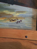 Framed Sunflower Oil Painting In Gorgeous Live Edge Frame - thumbnail 5 of 5