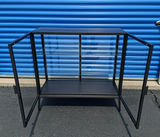 Stunning Black Metal and Glass Display Cabinet, 2 Shelves - thumbnail 2 of 5