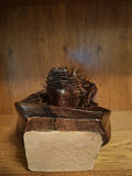 Hand Carved Wooden Bust of Jesus with Crown of Thorns - thumbnail 6 of 7