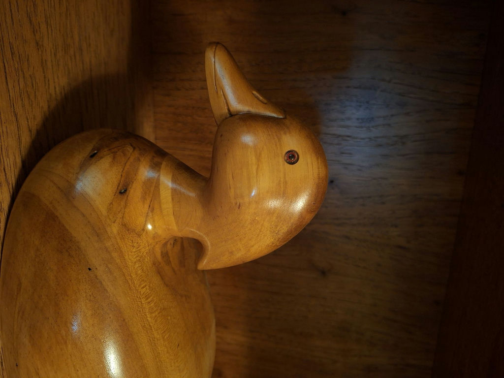 Handcrafted Wooden Duck Figurine - image 2 of 6