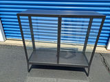 Stunning Black Metal and Glass Display Cabinet, 2 Shelves - thumbnail 5 of 5