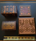 Set of Four Carved Wooden Boxes - thumbnail 1 of 7