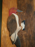 Hand-Carved Woodpecker Wall Plaque - thumbnail 2 of 6