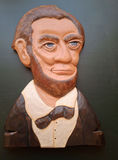 Hand-Carved Abraham Lincoln Wooden Wall Plaque, SIGNED! - thumbnail 1 of 6