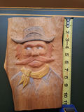 Hand-Carved Wooden Cowboy Wall Plaque, SIGNED - thumbnail 4 of 6