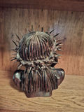 Hand Carved Wooden Bust of Jesus with Crown of Thorns - thumbnail 4 of 7