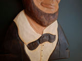 Hand-Carved Abraham Lincoln Wooden Wall Plaque, SIGNED! - thumbnail 4 of 6