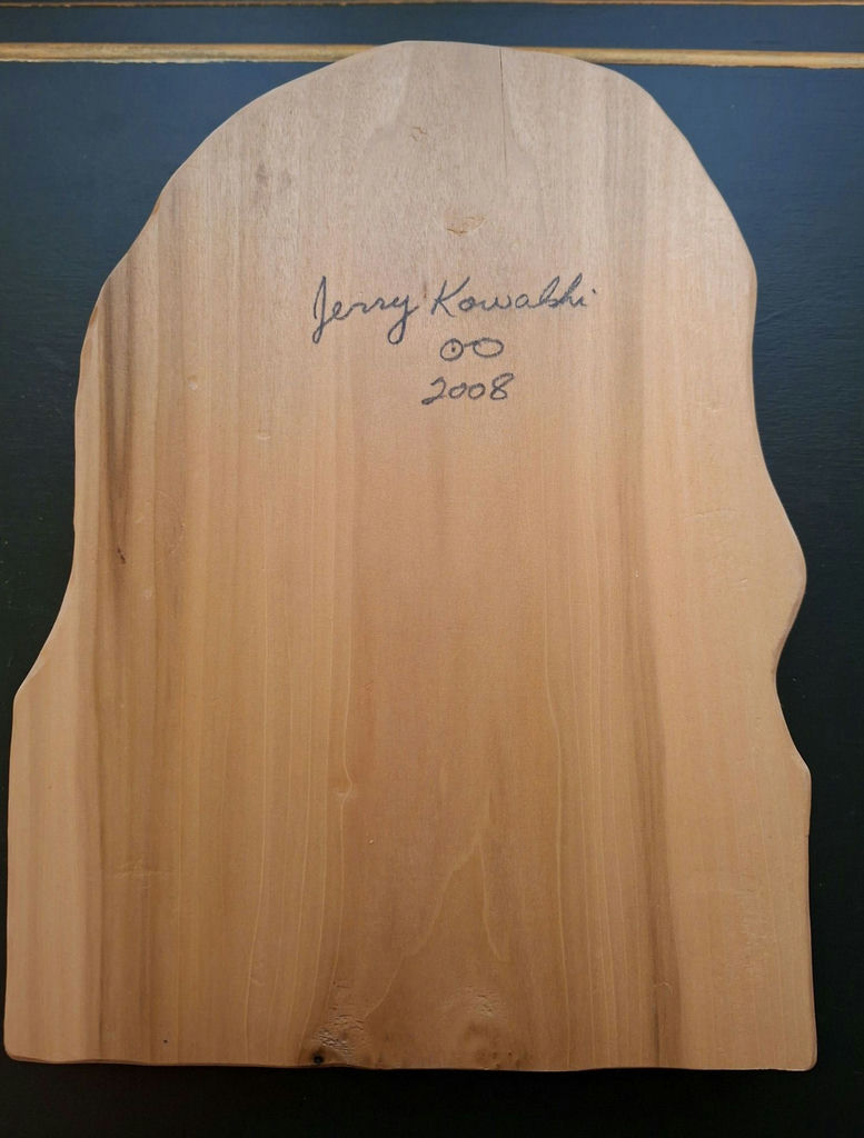 Stunning Detailed Hand-Carved Wooden Portrait Wall Plaque by Jerry Kowalski - image 5 of 7