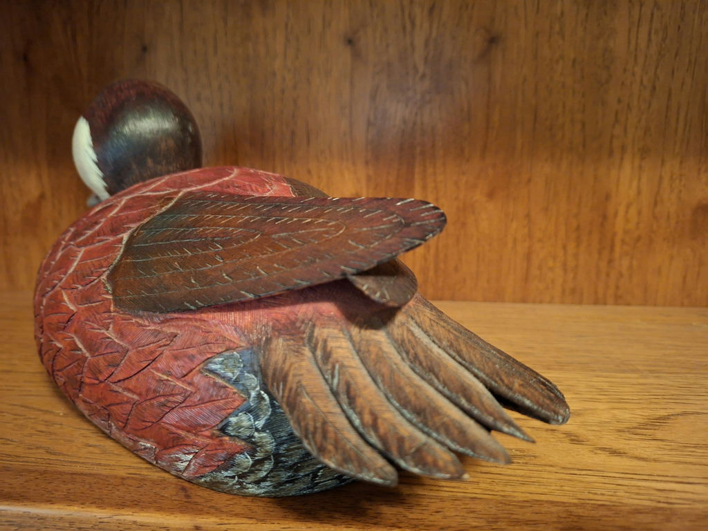Hand-Carved Wooden Duck Decoy,  12" - image 3 of 6
