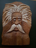 Hand-Carved Wooden Face Wall Art, SIGNED! - thumbnail 1 of 6
