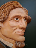Hand-Carved Wooden Portrait Wall Plaque, Jefferson Davis - thumbnail 3 of 7