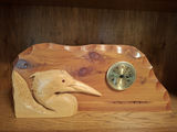 Hand-Carved Wooden Bird Clock - thumbnail 1 of 6